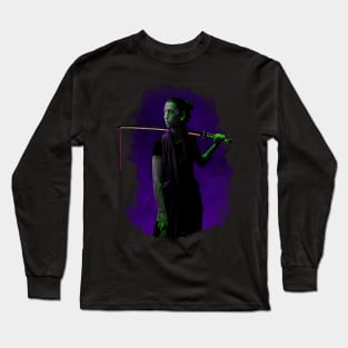 Cyberpunk - Purple Neon Samurai Long Sleeve T-Shirt